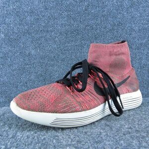 Nike Lunarepic Flyknit Women Sneaker Shoes Size 9‎ Medium Red Fabric Lace Up